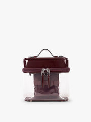 Clear Train Case with Top Compartment