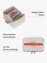 Colette Lay-Flat Canvas Toiletry Bag